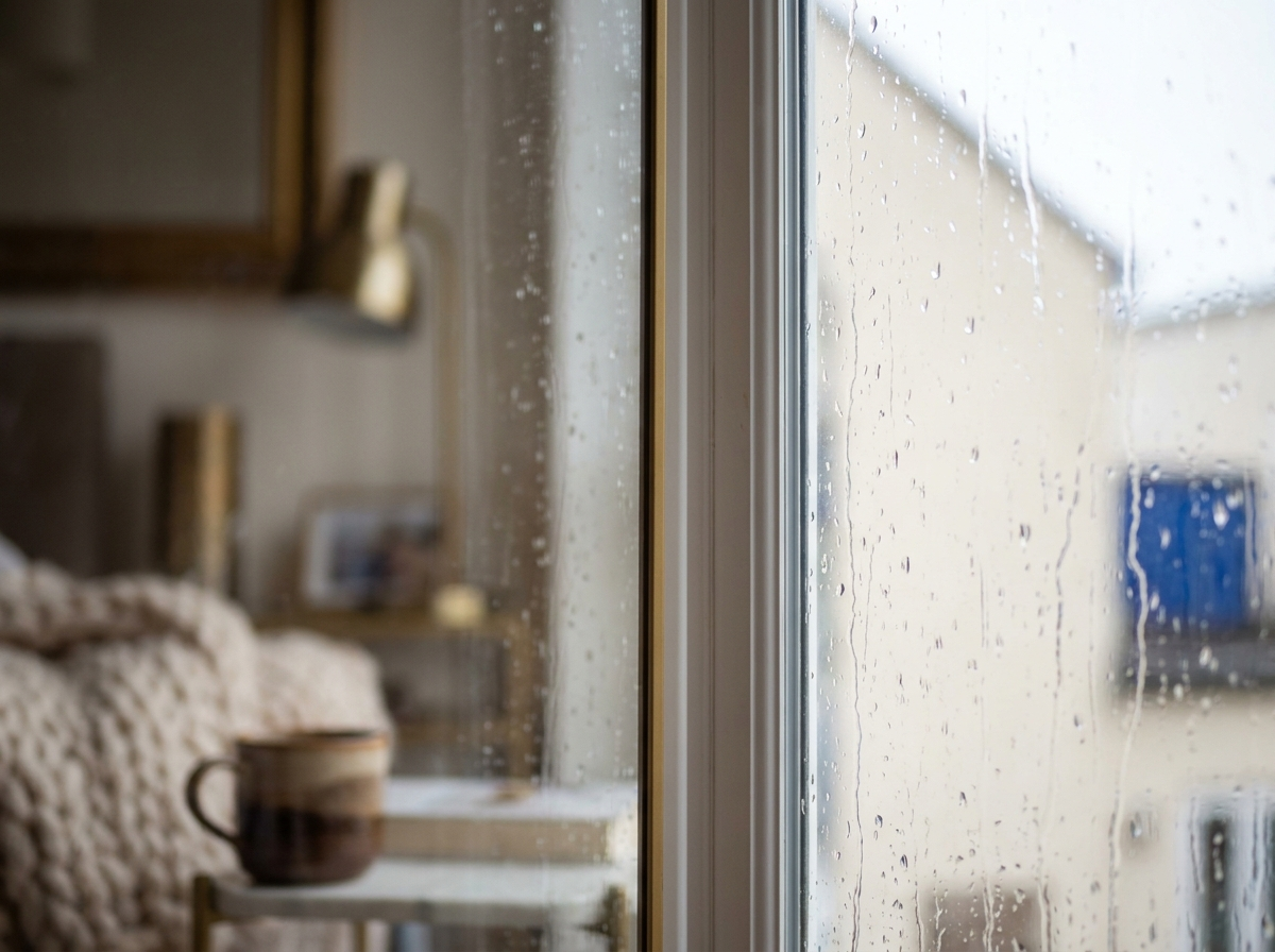 Soft daylight coming through a window onto a plain wall